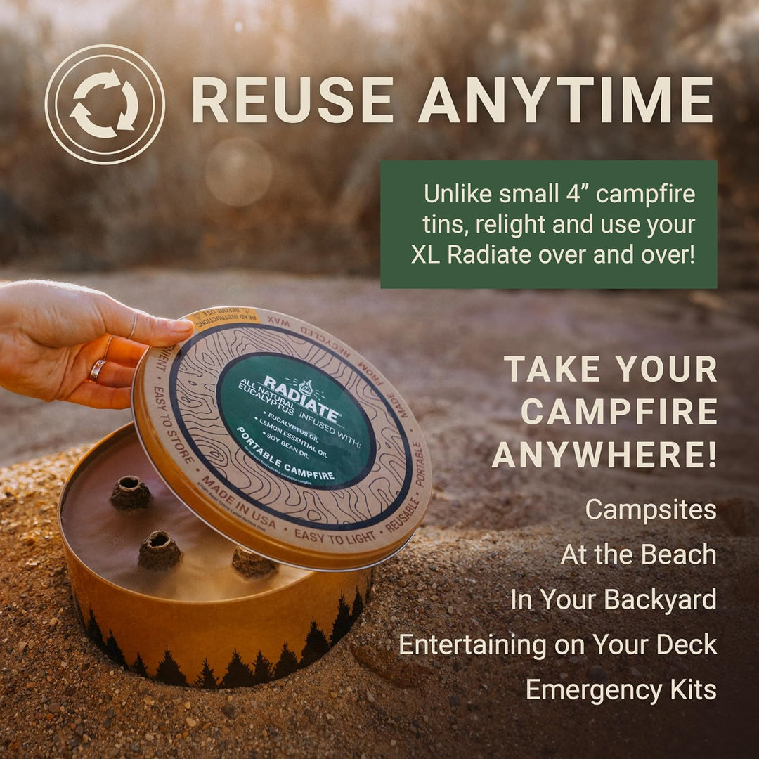 Radiate Campfire Eucalyptus Scent - Made in USA